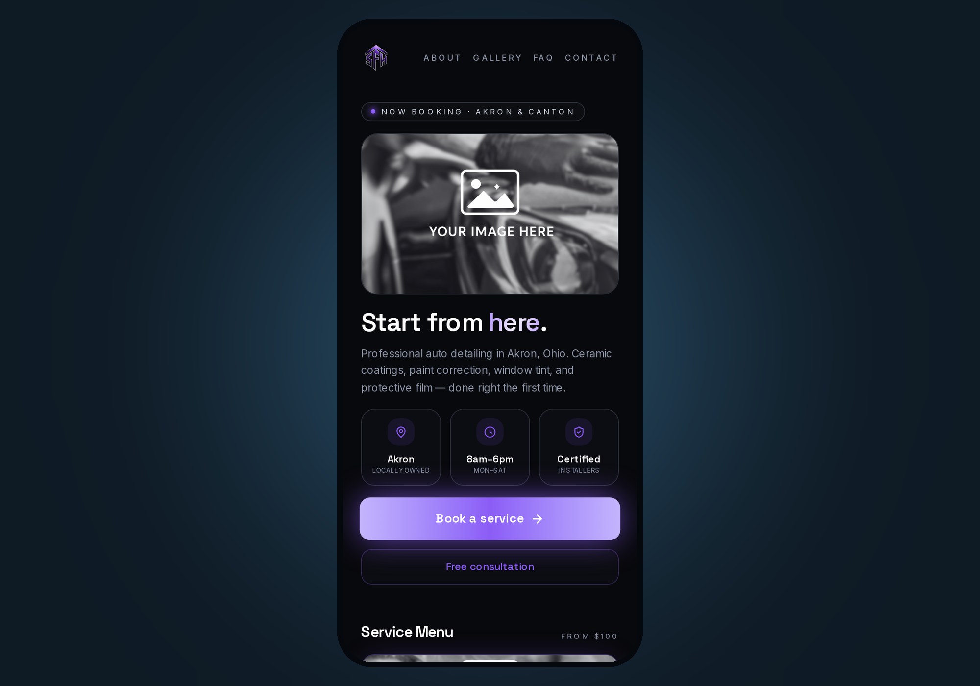 Start From Here Detailing demo site